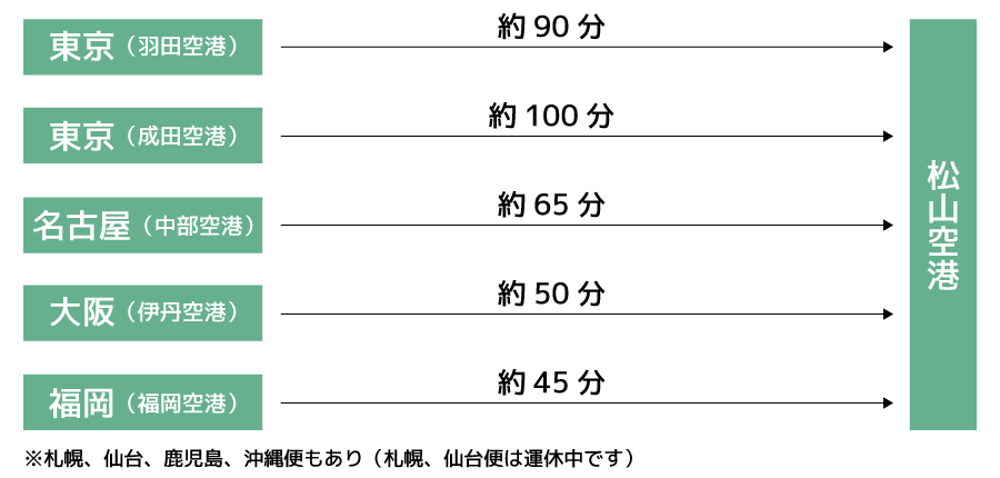 国内からのアクセス　飛行機