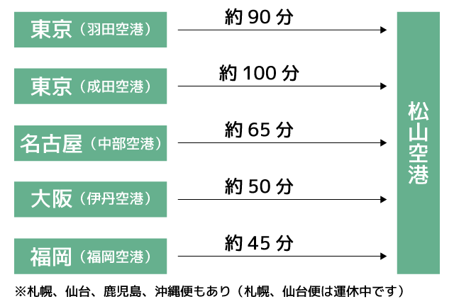 国内からのアクセス　飛行機